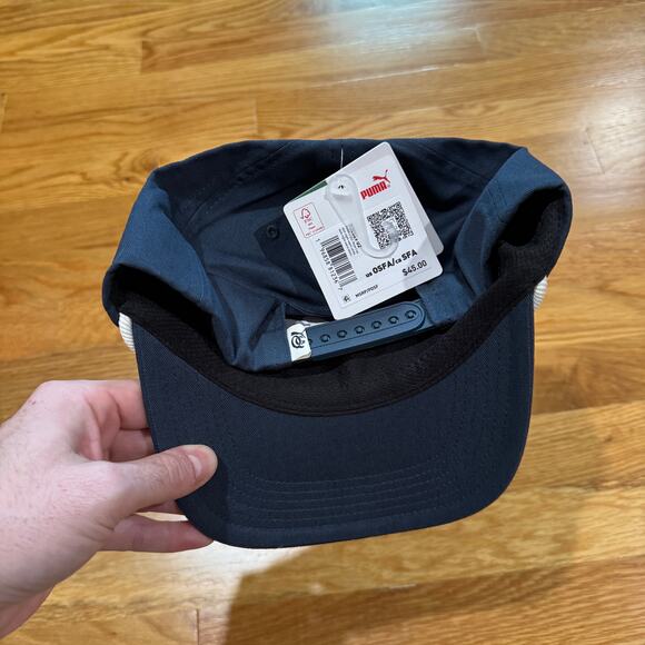 Puma Quiet Golf Rope Snapback Hat Navy Blue Embroidered Logo NWT - Picture 2 of 3